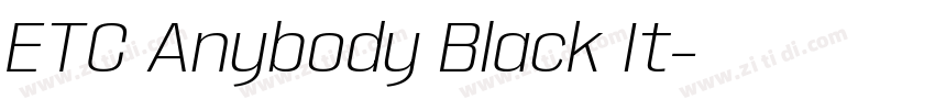 ETC Anybody Black It字体转换